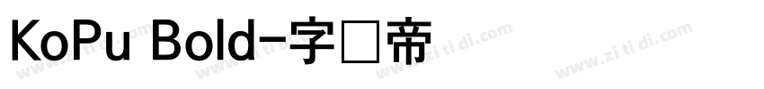 KoPu Bold字体转换